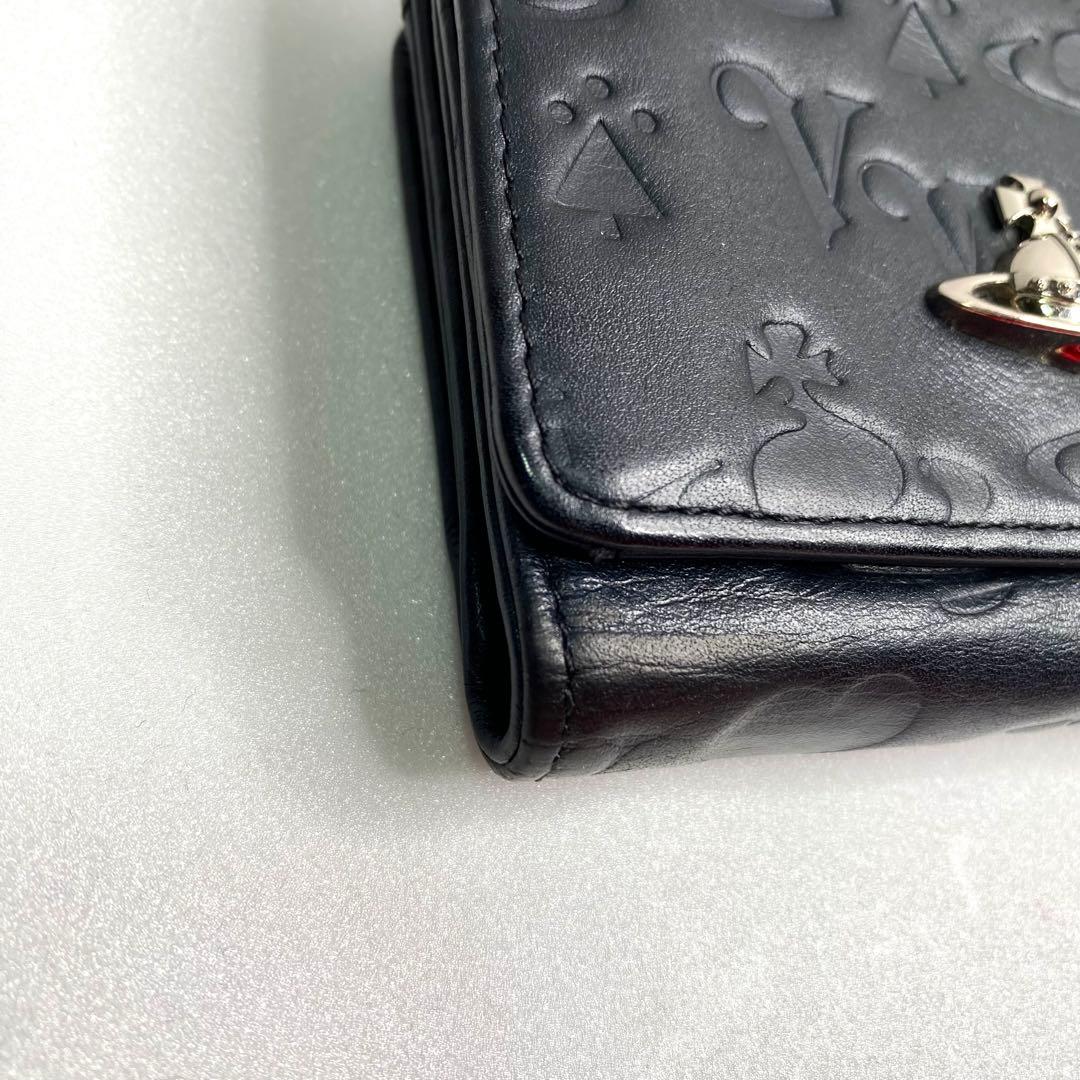 良品✨ヴィヴィアンウエストウッド 財布 オーブ レザー 金具 ロゴ エンボス