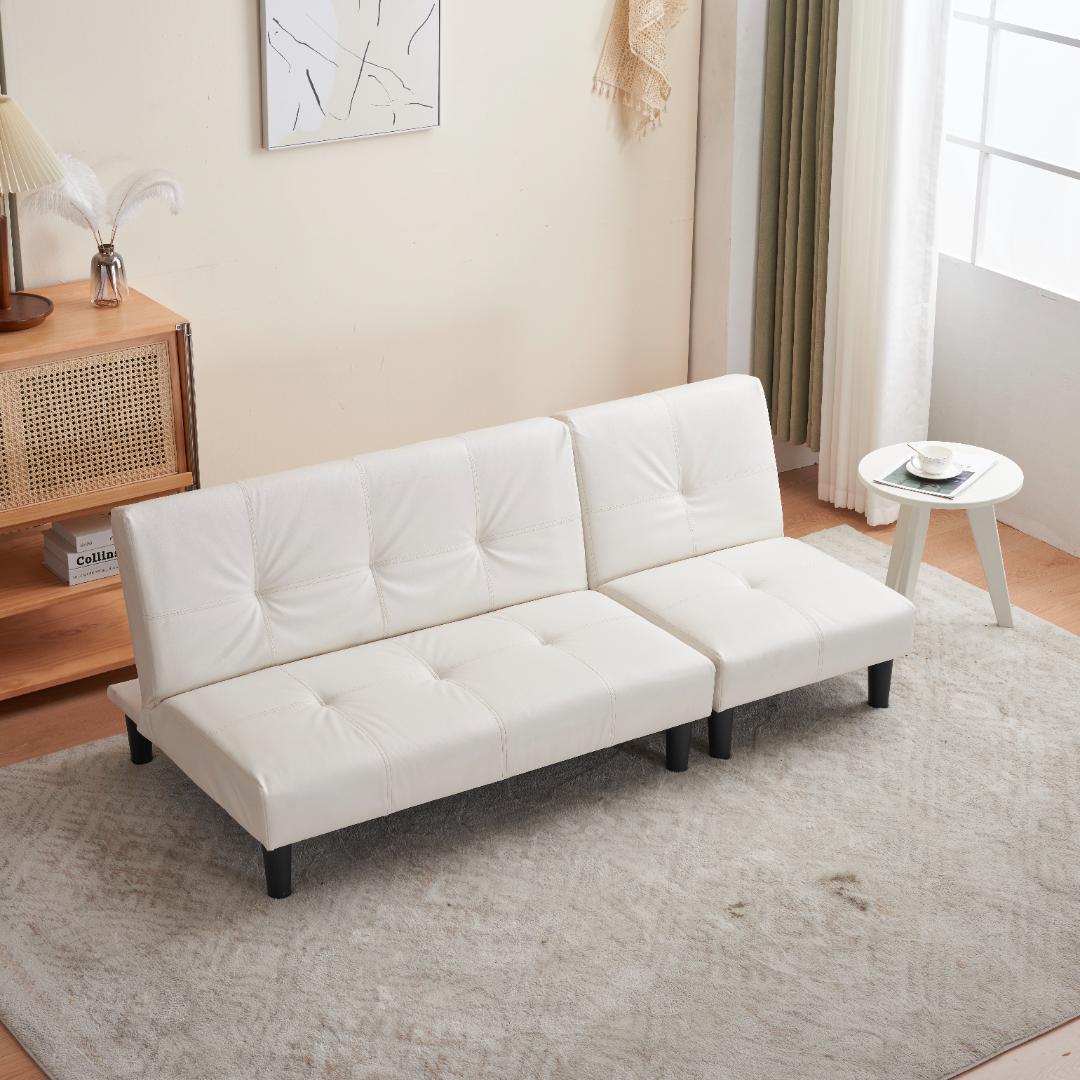 10%OFF！ソファベッド 1+2ソファ ベッド ロータイプ 3人用　WHITE