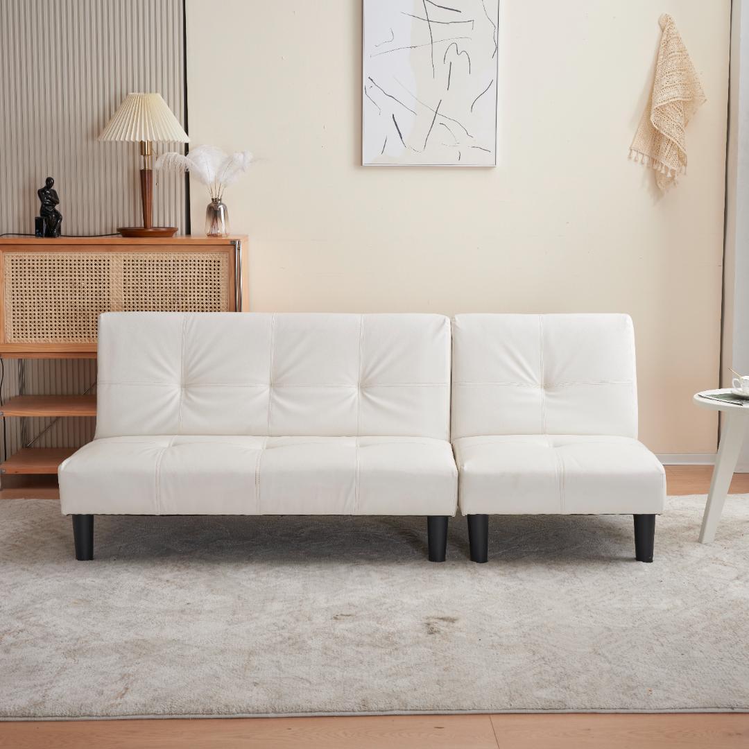 10%OFF！ソファベッド 1+2ソファ ベッド ロータイプ 3人用　WHITE