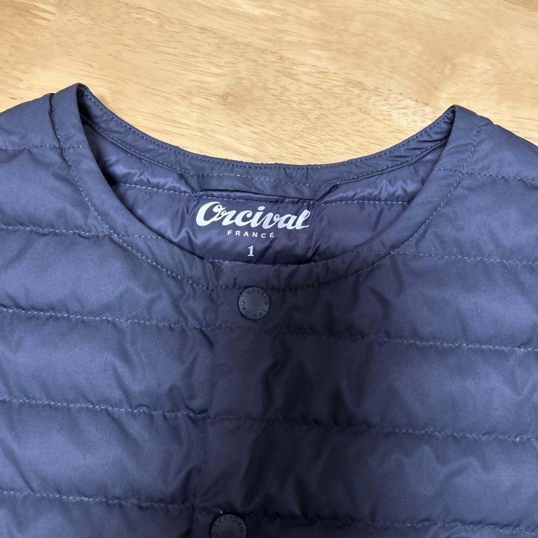 Orcival ブラック キルティングダウンベスト サイズ1