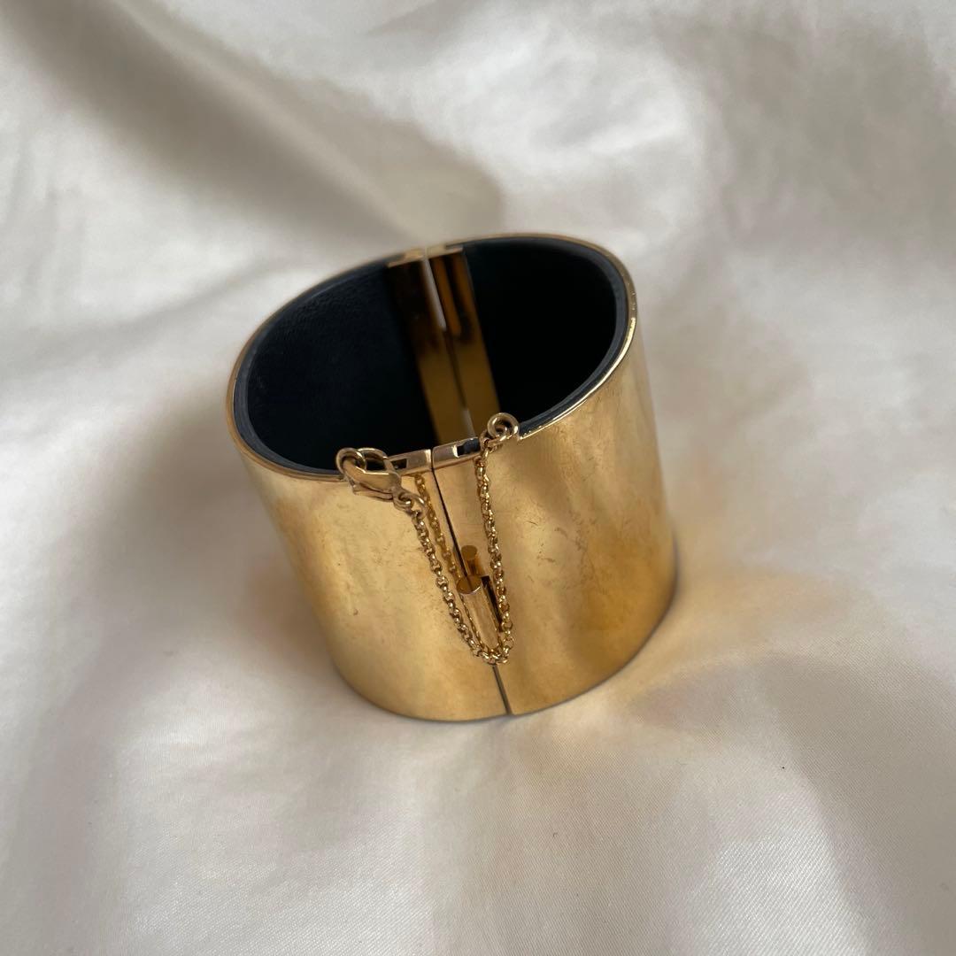 CELINE マンシェット バングル ゴールド セリーヌ ブレスレット S