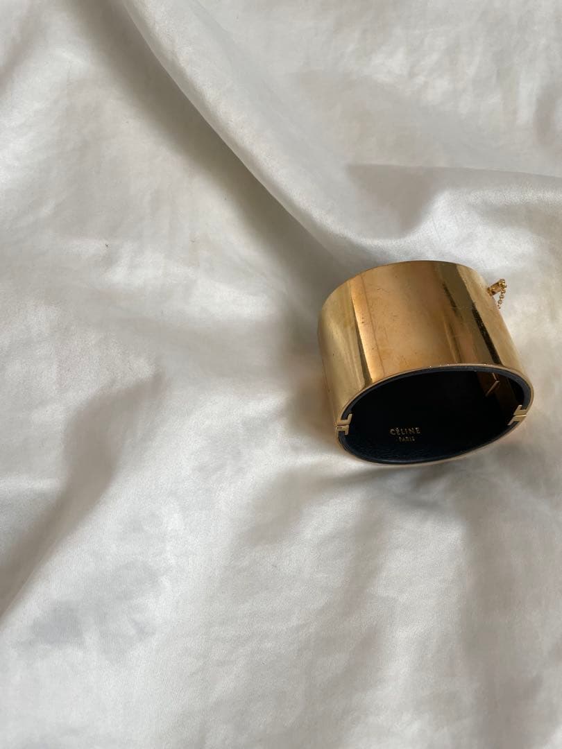 CELINE マンシェット バングル ゴールド セリーヌ ブレスレット S