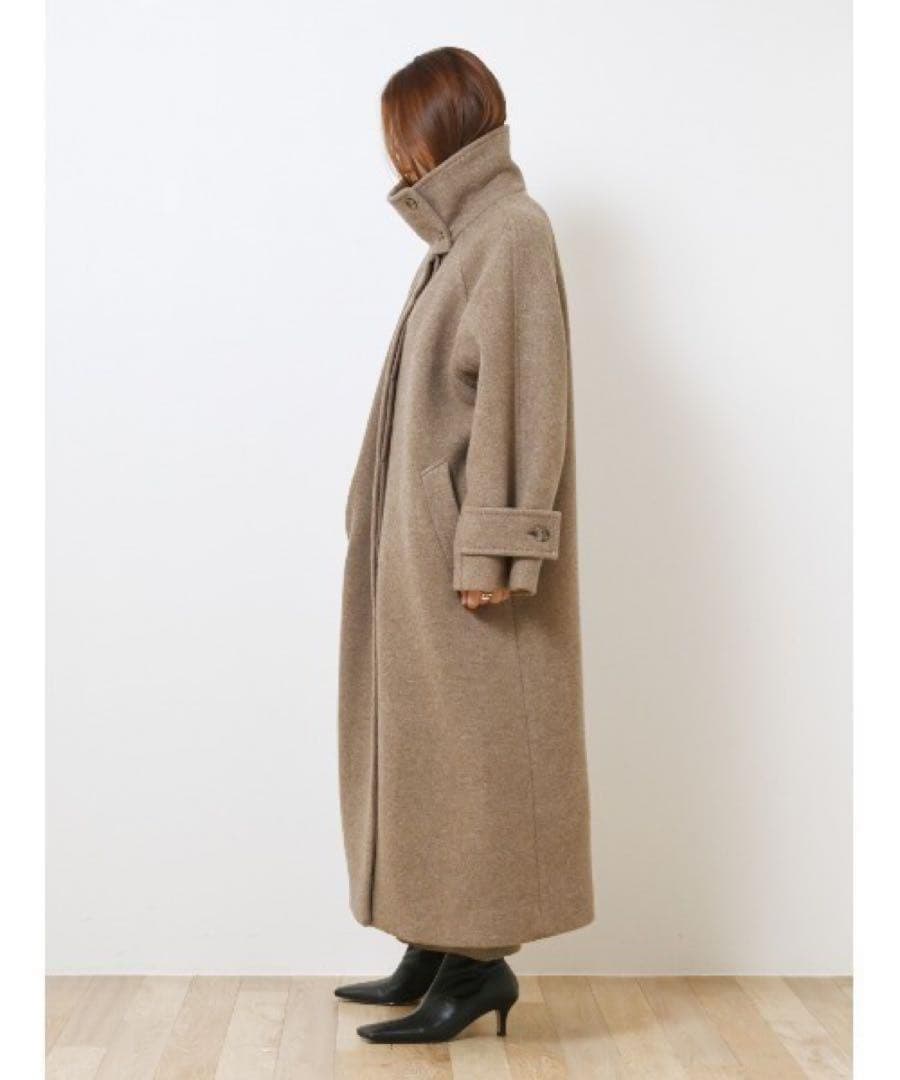 スタンドカラーバルマカンコート フレイアイディー　モカ