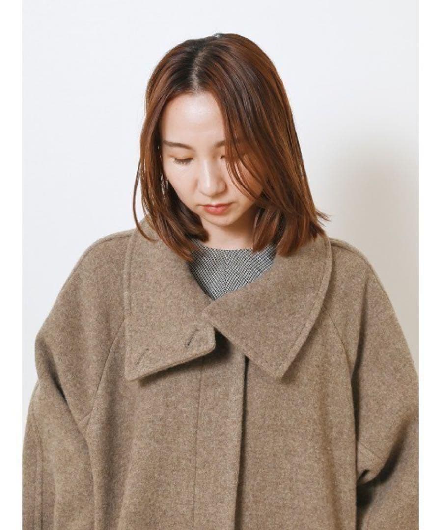 スタンドカラーバルマカンコート フレイアイディー　モカ