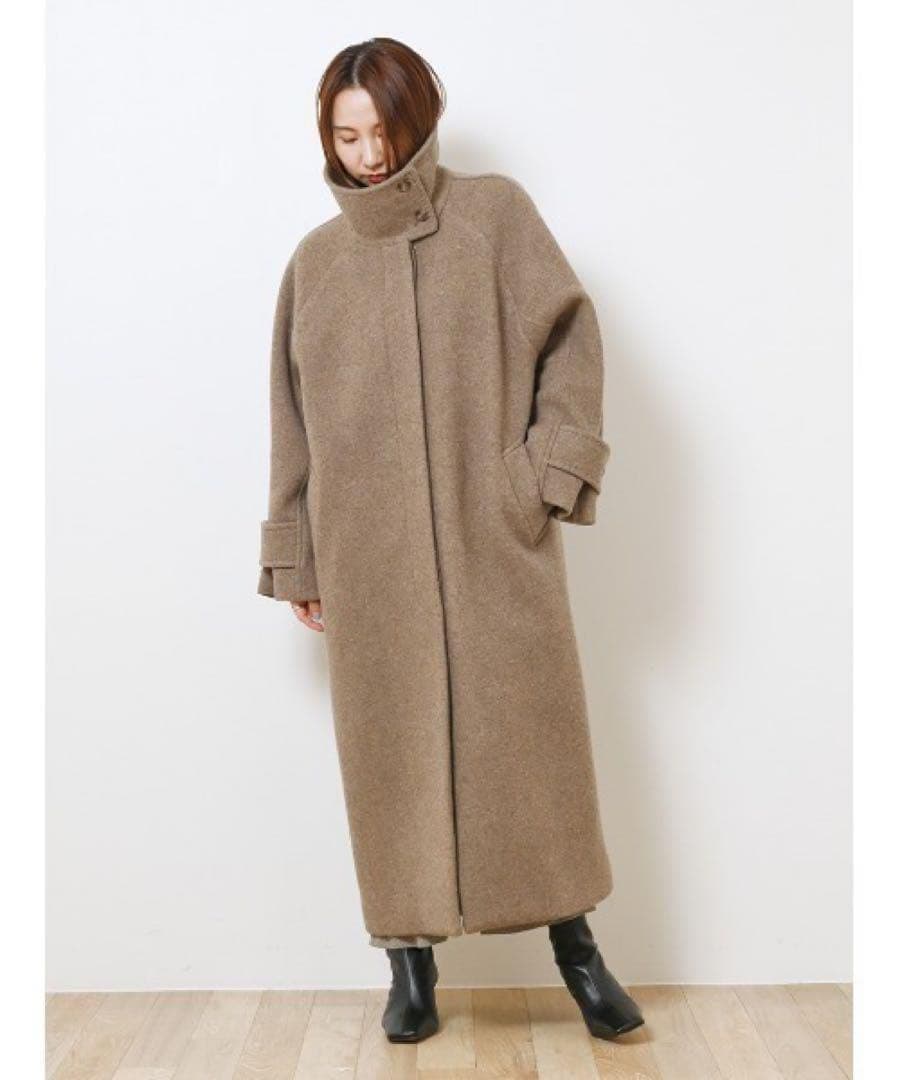 スタンドカラーバルマカンコート フレイアイディー　モカ
