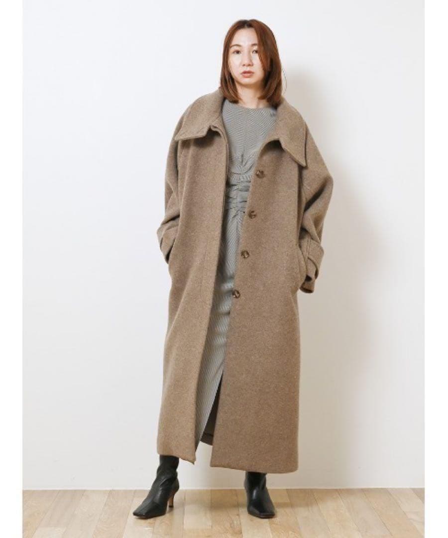 スタンドカラーバルマカンコート フレイアイディー　モカ