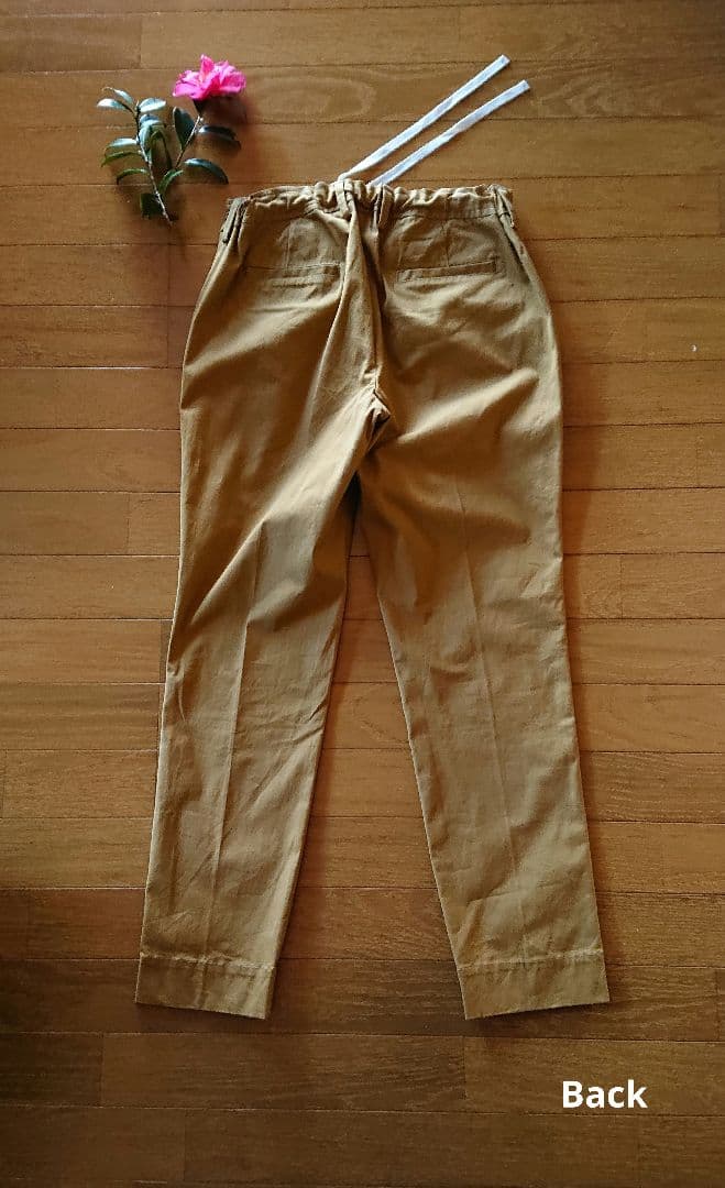 45R☆コットンストレッチ イージースリムパンツ/キャメル♪