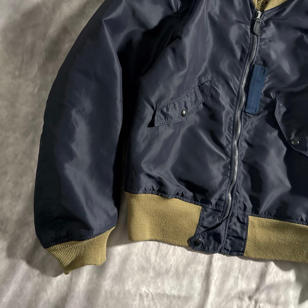 美品　バズリクソンズ　L-2A短丈 フライトジャケット 東洋　ネイビー　40