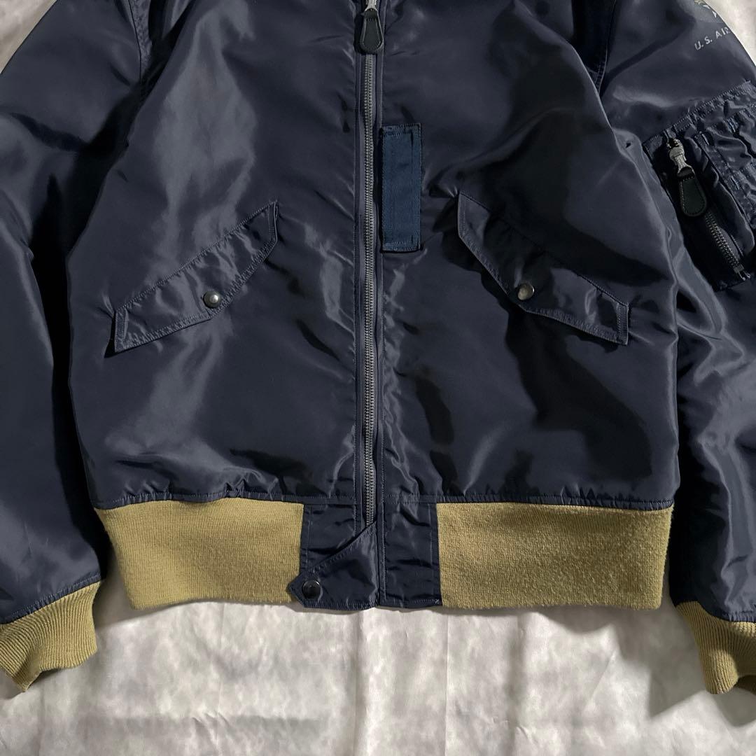 美品　バズリクソンズ　L-2A短丈 フライトジャケット 東洋　ネイビー　40