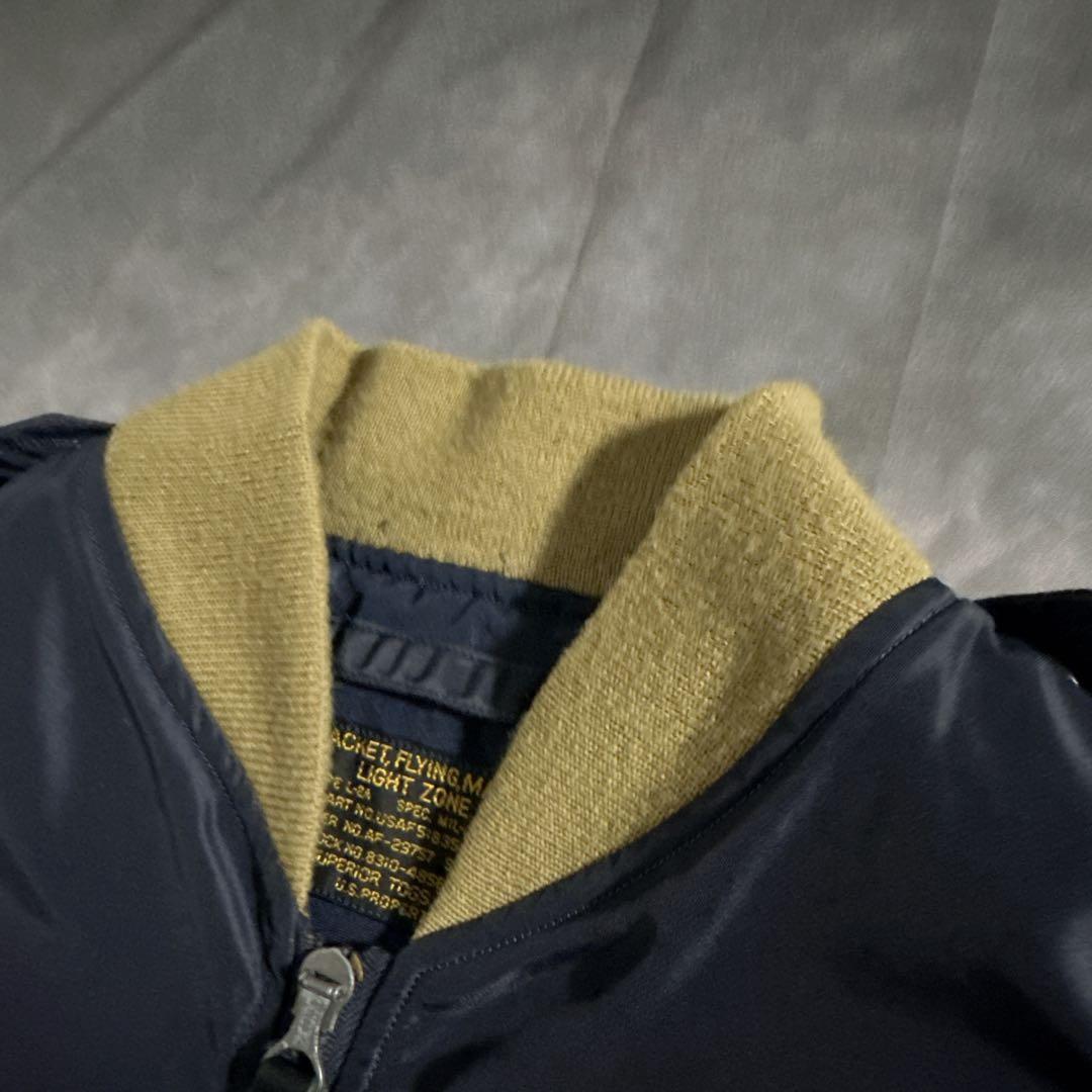 美品　バズリクソンズ　L-2A短丈 フライトジャケット 東洋　ネイビー　40