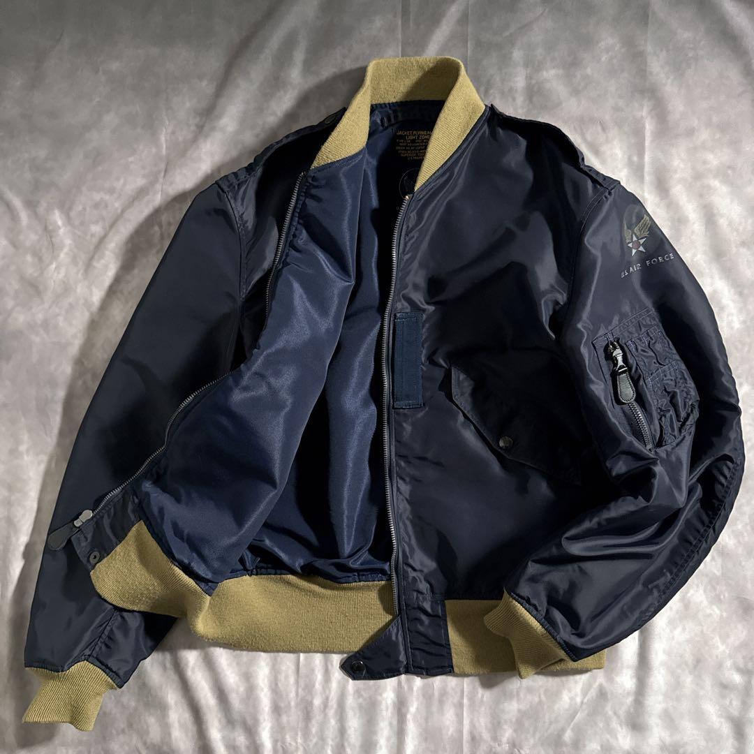 美品　バズリクソンズ　L-2A短丈 フライトジャケット 東洋　ネイビー　40