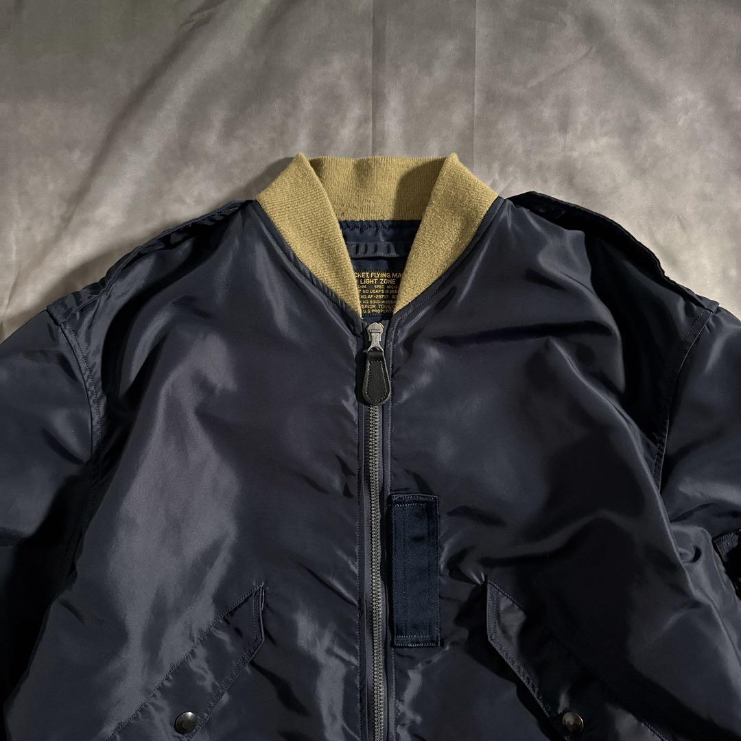 美品　バズリクソンズ　L-2A短丈 フライトジャケット 東洋　ネイビー　40