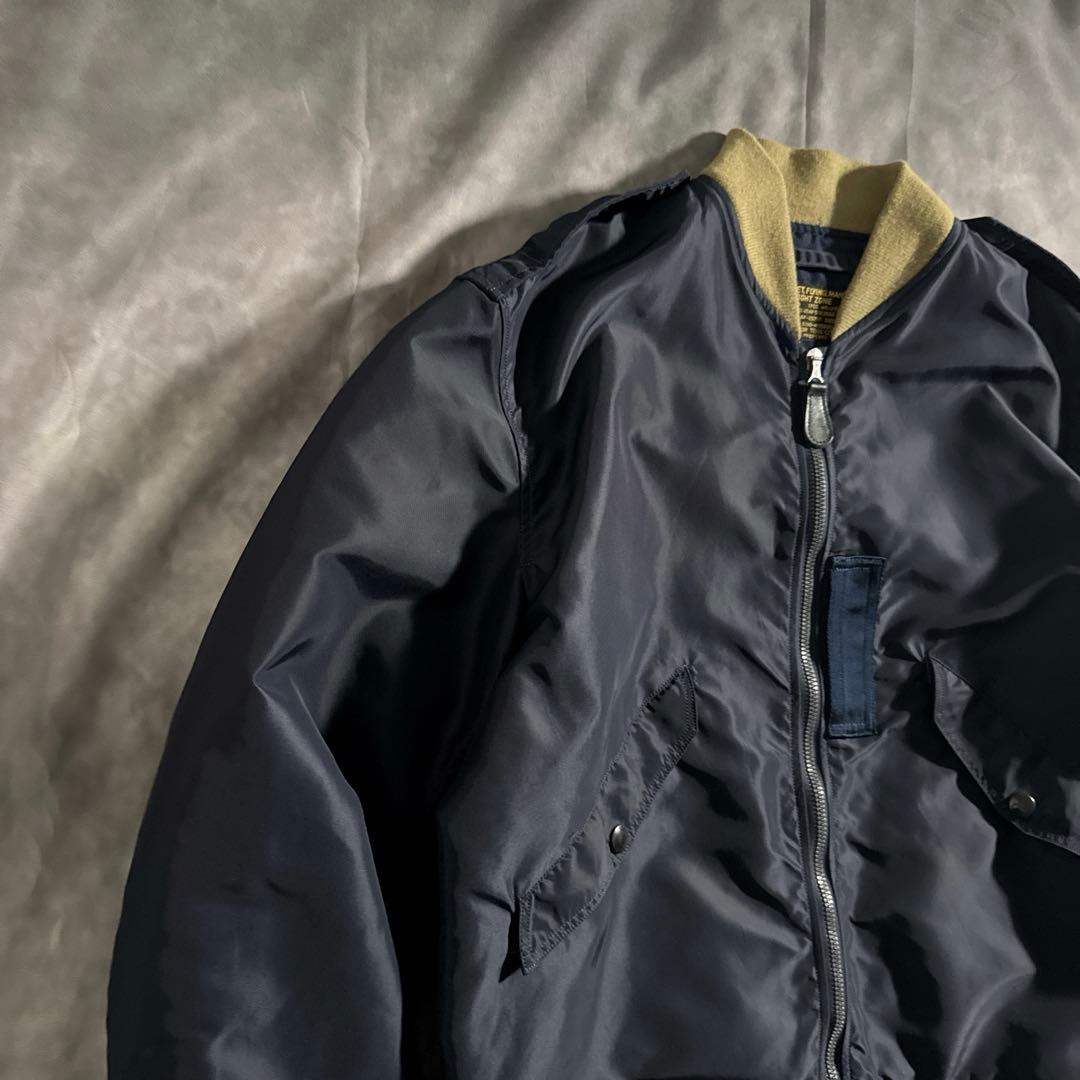 美品　バズリクソンズ　L-2A短丈 フライトジャケット 東洋　ネイビー　40