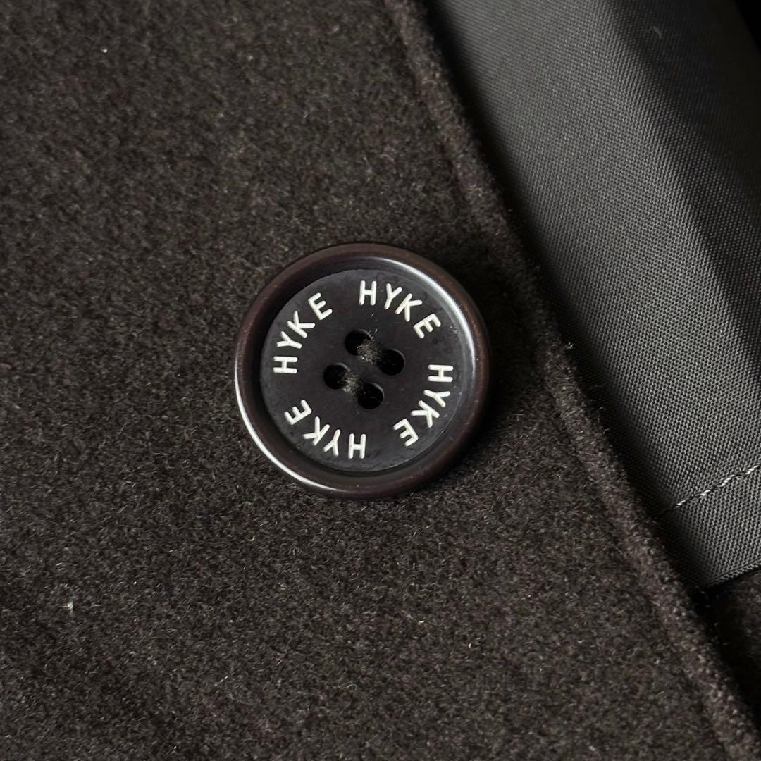 HYKE ハイク　ウールフランネルチェスターコート　ブラウン　茶色