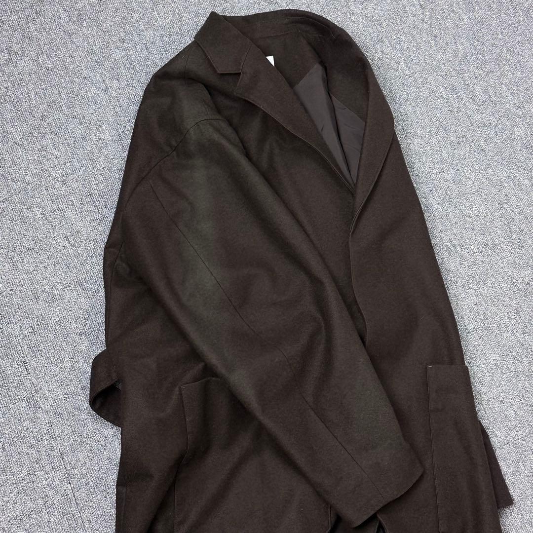 HYKE ハイク　ウールフランネルチェスターコート　ブラウン　茶色