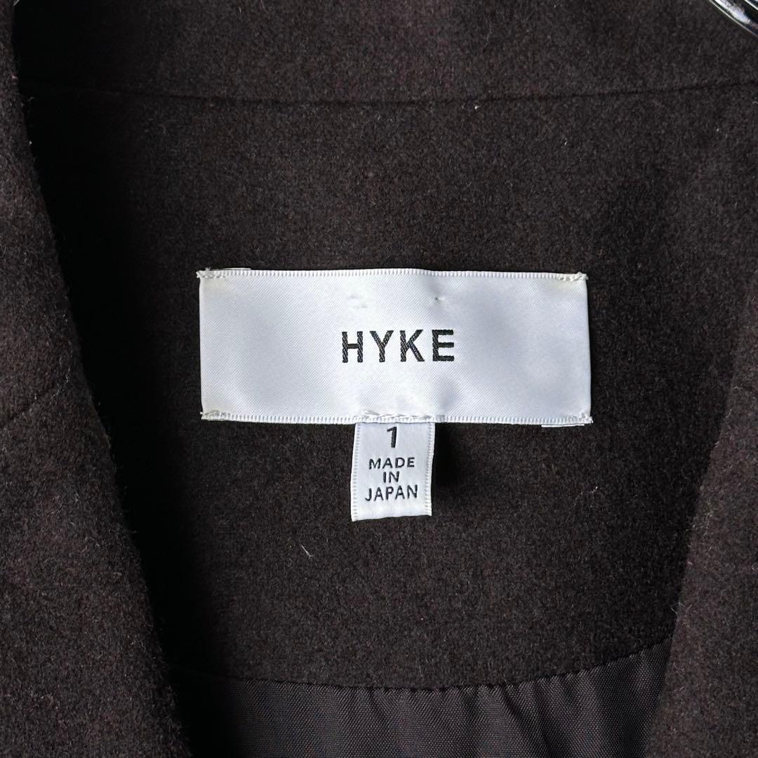 HYKE ハイク　ウールフランネルチェスターコート　ブラウン　茶色