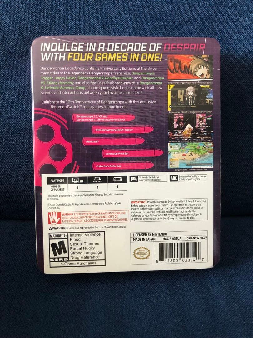 ダンガンロンパ 北米版 デカダンス 付属品全てあり