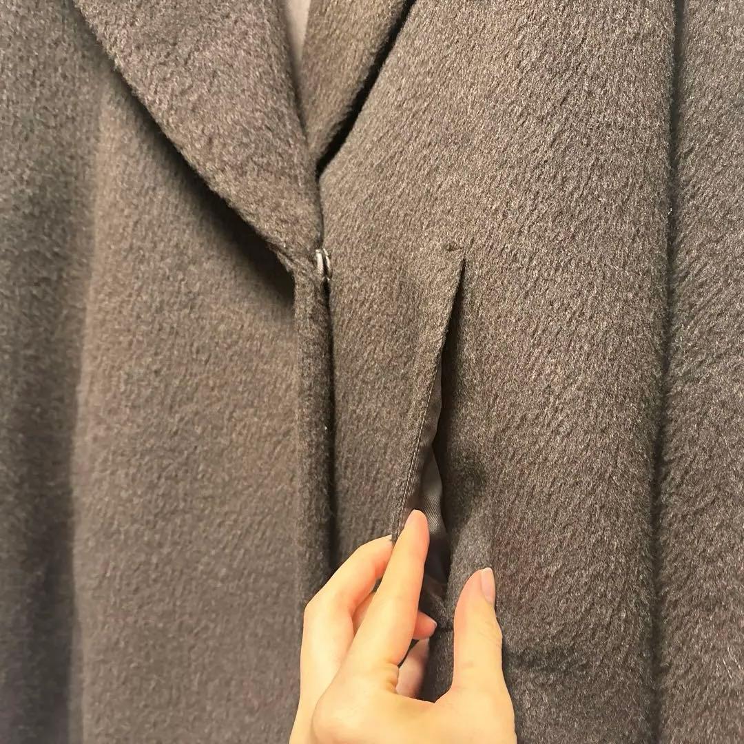 ánuans ブラウンミドル丈コート