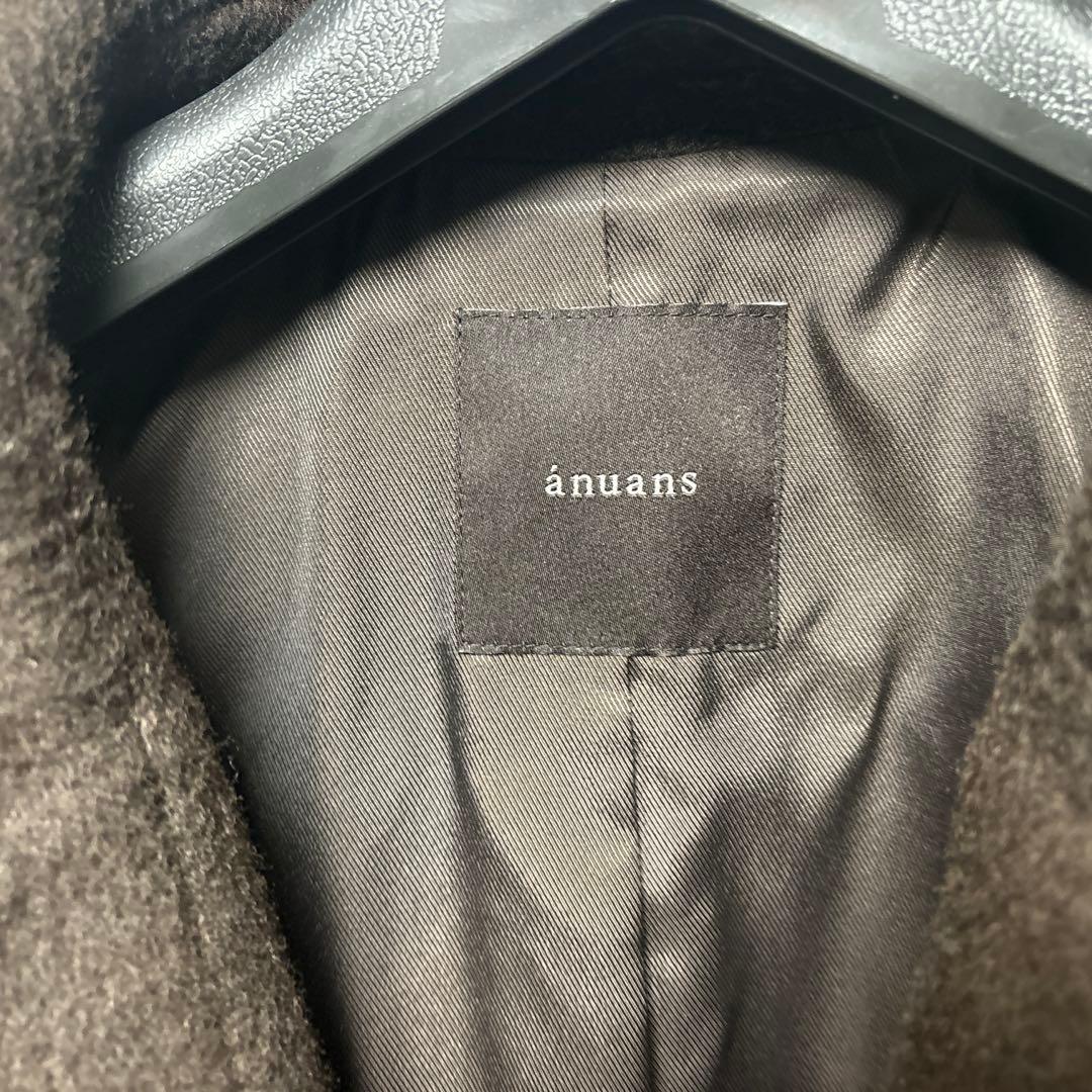 ánuans ブラウンミドル丈コート