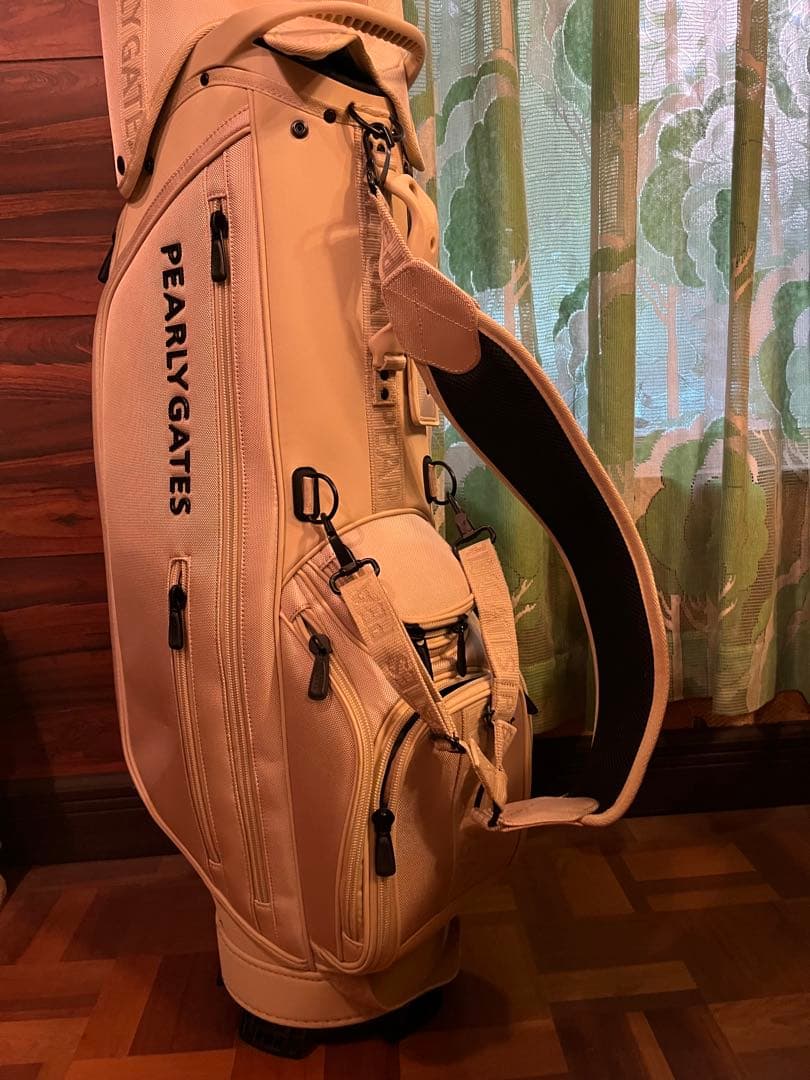 PEARLY GATES ベージュキャディバッグ