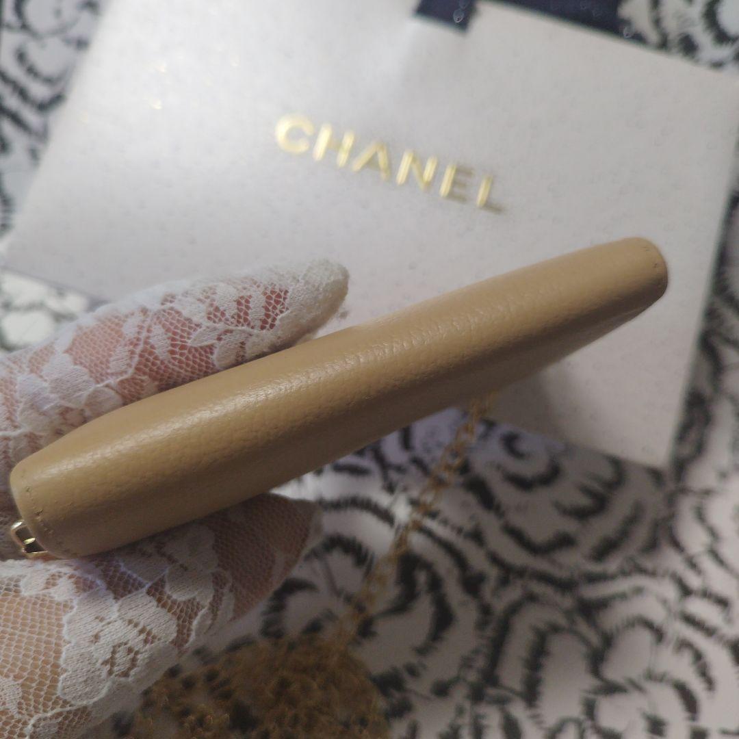 シャネルカメリア　キーケース　カード　斜め掛け