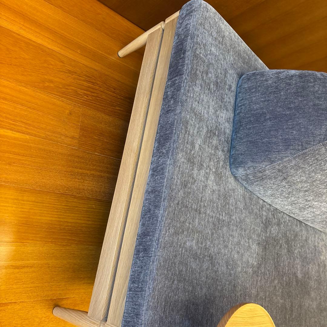 【美品】カリモク　2人掛けソファ　ピュアオーク　ソファー