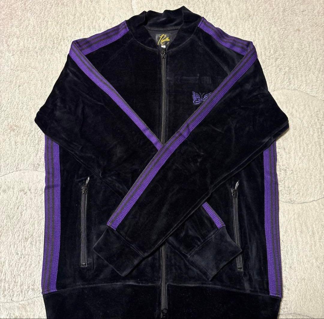 needles ベロアセットアップ　黒紫　サイズs