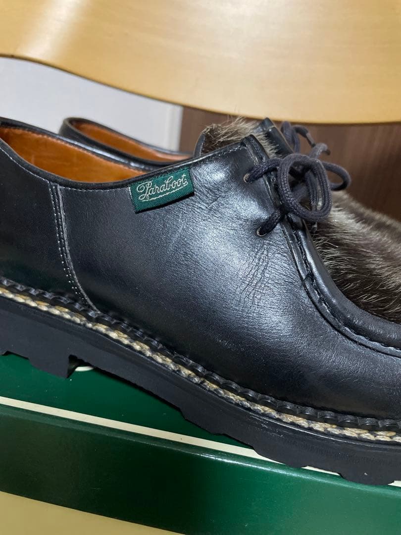 デカタグ　旧タグ　パラブーツ ミカエル Paraboot ブラック アザラシ