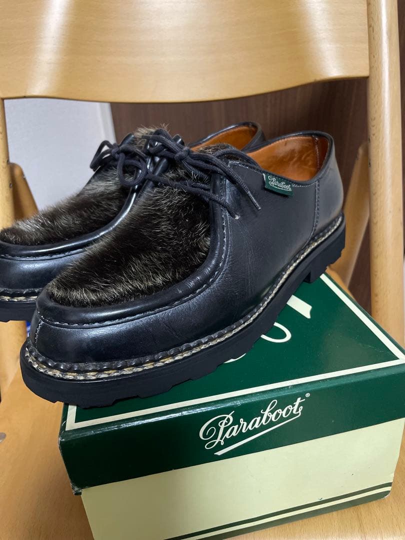 デカタグ　旧タグ　パラブーツ ミカエル Paraboot ブラック アザラシ