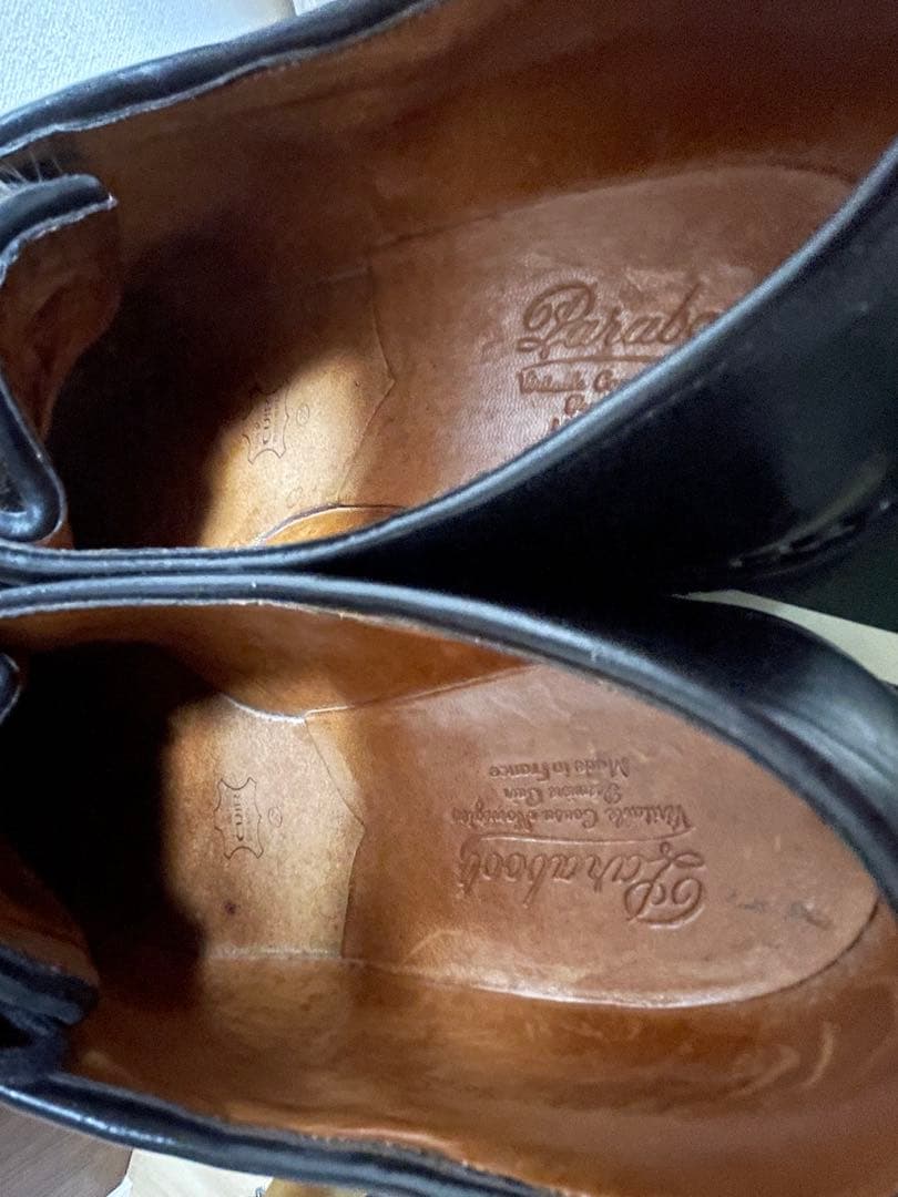 デカタグ　旧タグ　パラブーツ ミカエル Paraboot ブラック アザラシ