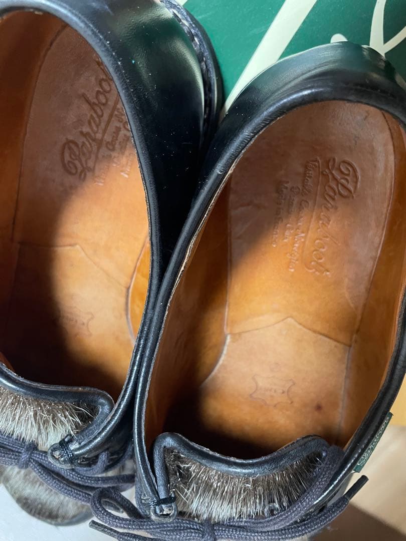 デカタグ　旧タグ　パラブーツ ミカエル Paraboot ブラック アザラシ