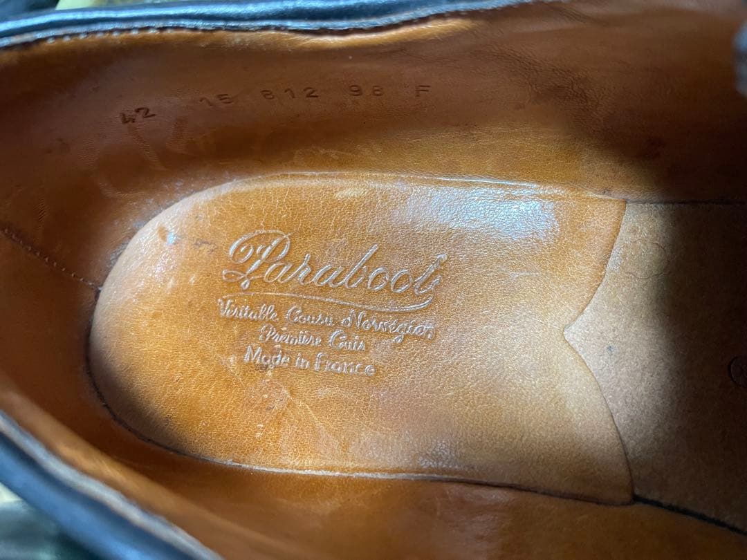 デカタグ　旧タグ　パラブーツ ミカエル Paraboot ブラック アザラシ