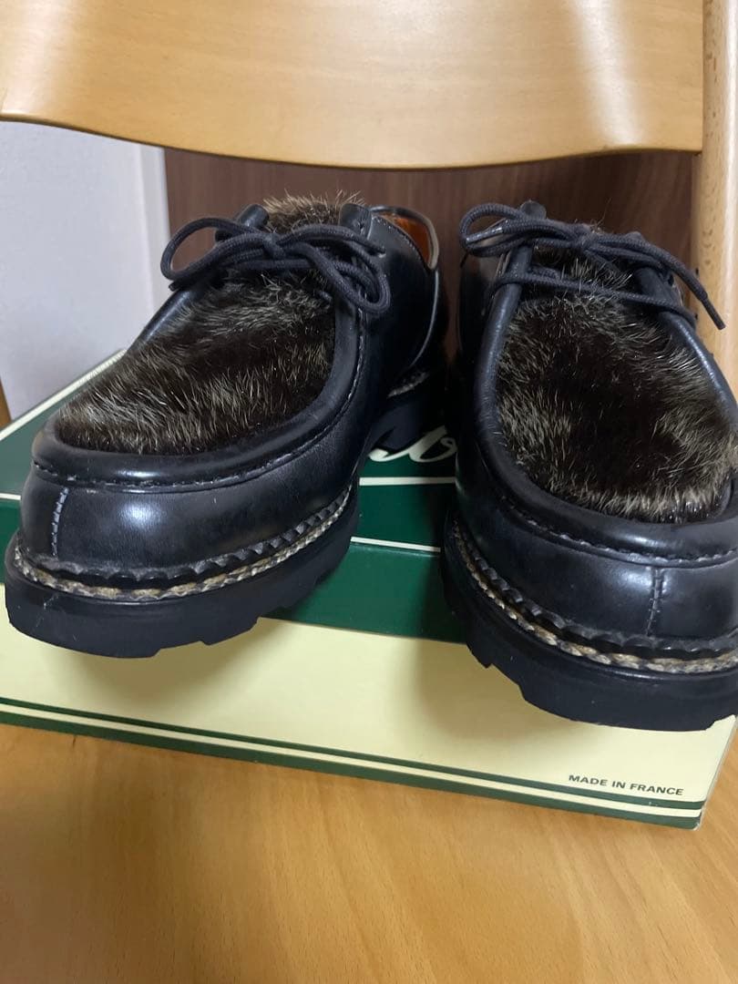 デカタグ　旧タグ　パラブーツ ミカエル Paraboot ブラック アザラシ