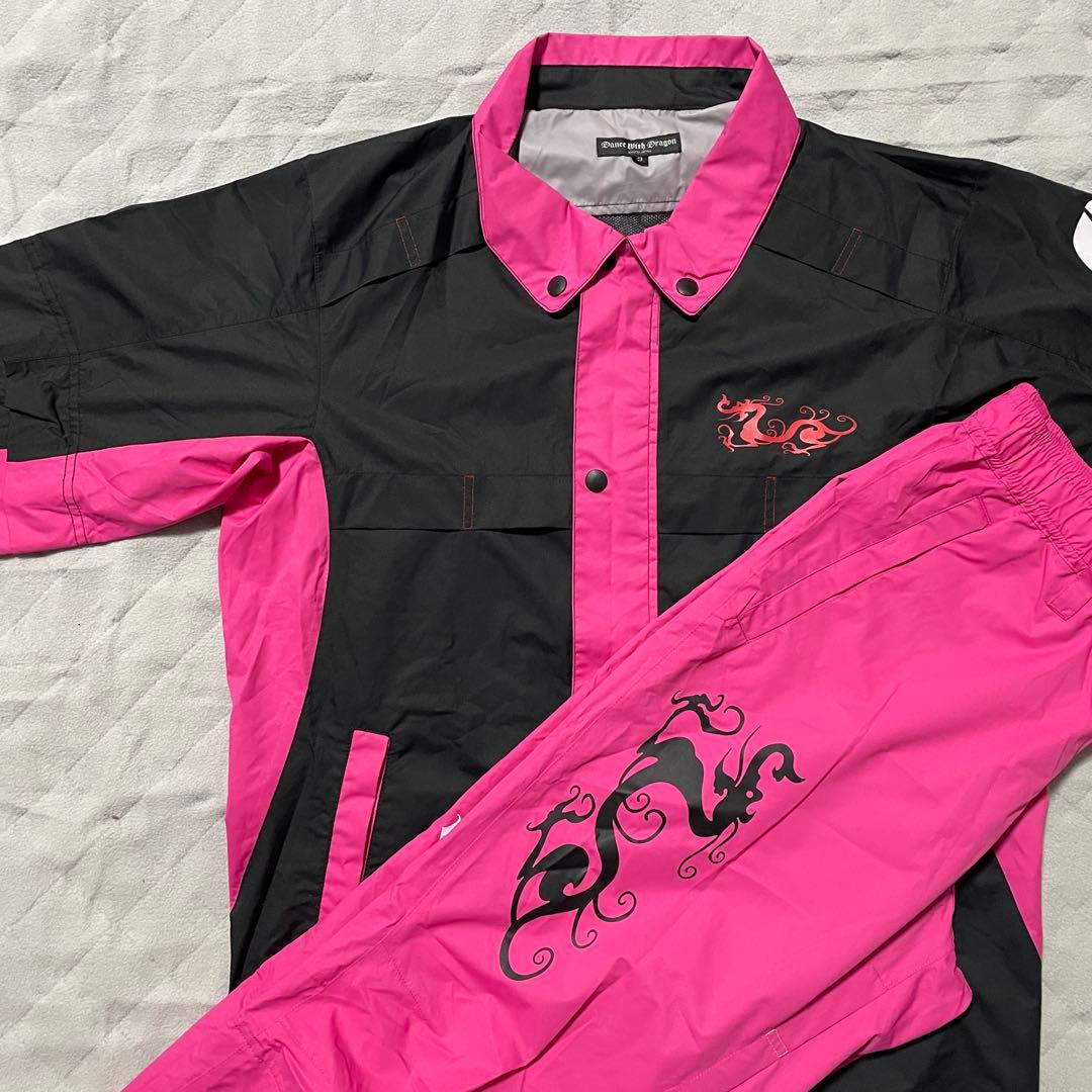 ●ダンスウィズドラゴン●レインウェア ナイロンジャケット ナイロンパンツ ゴルフ