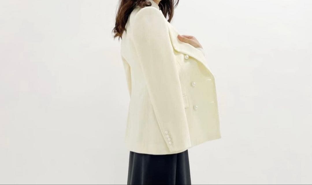 未使用同様　M-PREMIER パールボタンダブルジャケット