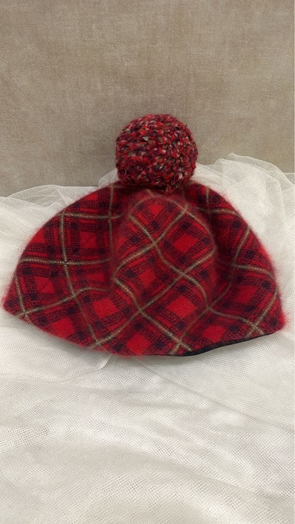 Vivienne Westwood 赤 チェック柄 帽子