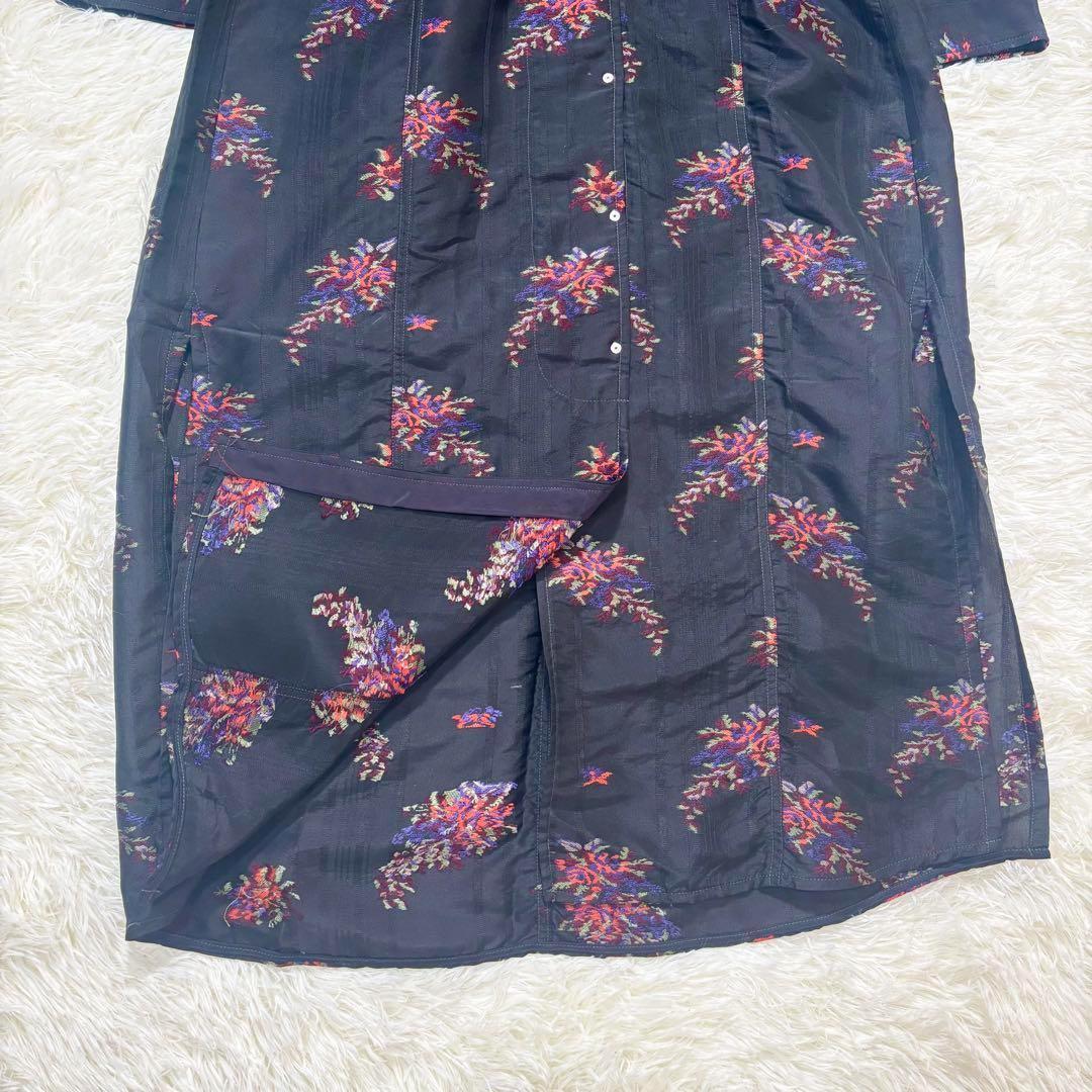 PHOTOCOPIEU フォトコピュー ワンピース 花柄 長袖 シルク