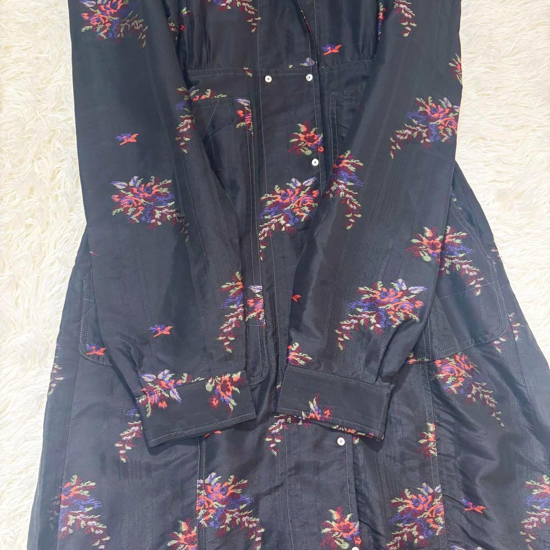 PHOTOCOPIEU フォトコピュー ワンピース 花柄 長袖 シルク