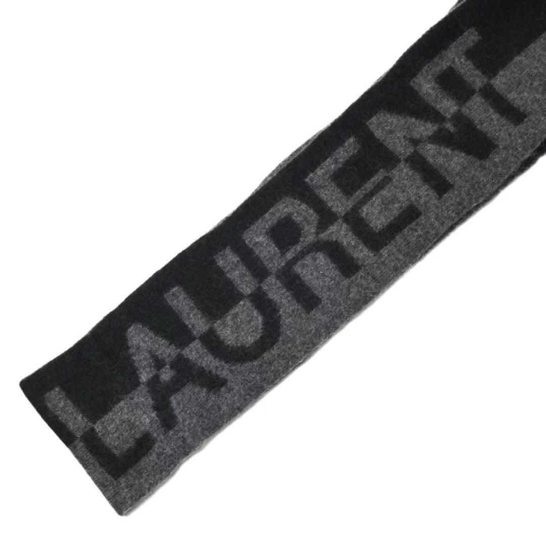 【SAINT LAURENT】 新品/ 未開封 メンズ バイカラーニットマフラー