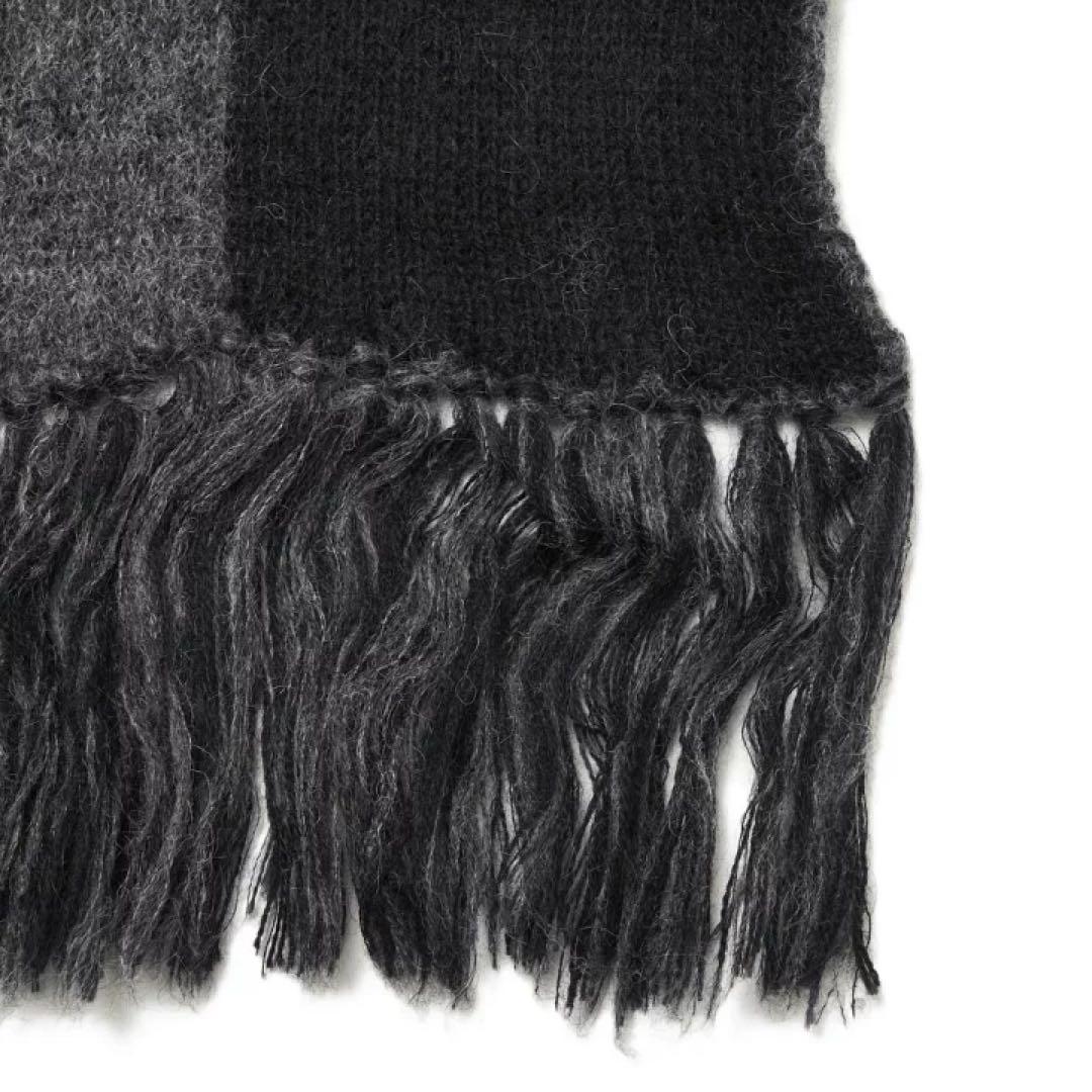 【SAINT LAURENT】 新品/ 未開封 メンズ バイカラーニットマフラー