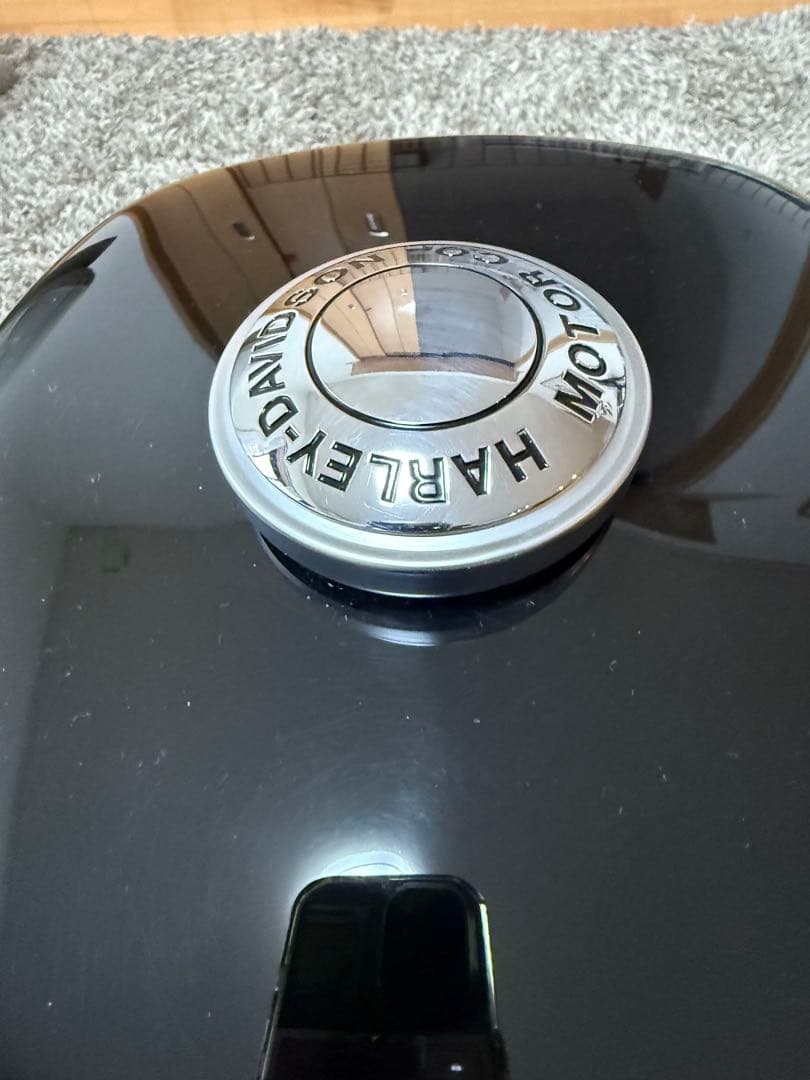 Harley-Davidson 燃料タンク 黒/青 ストライプ