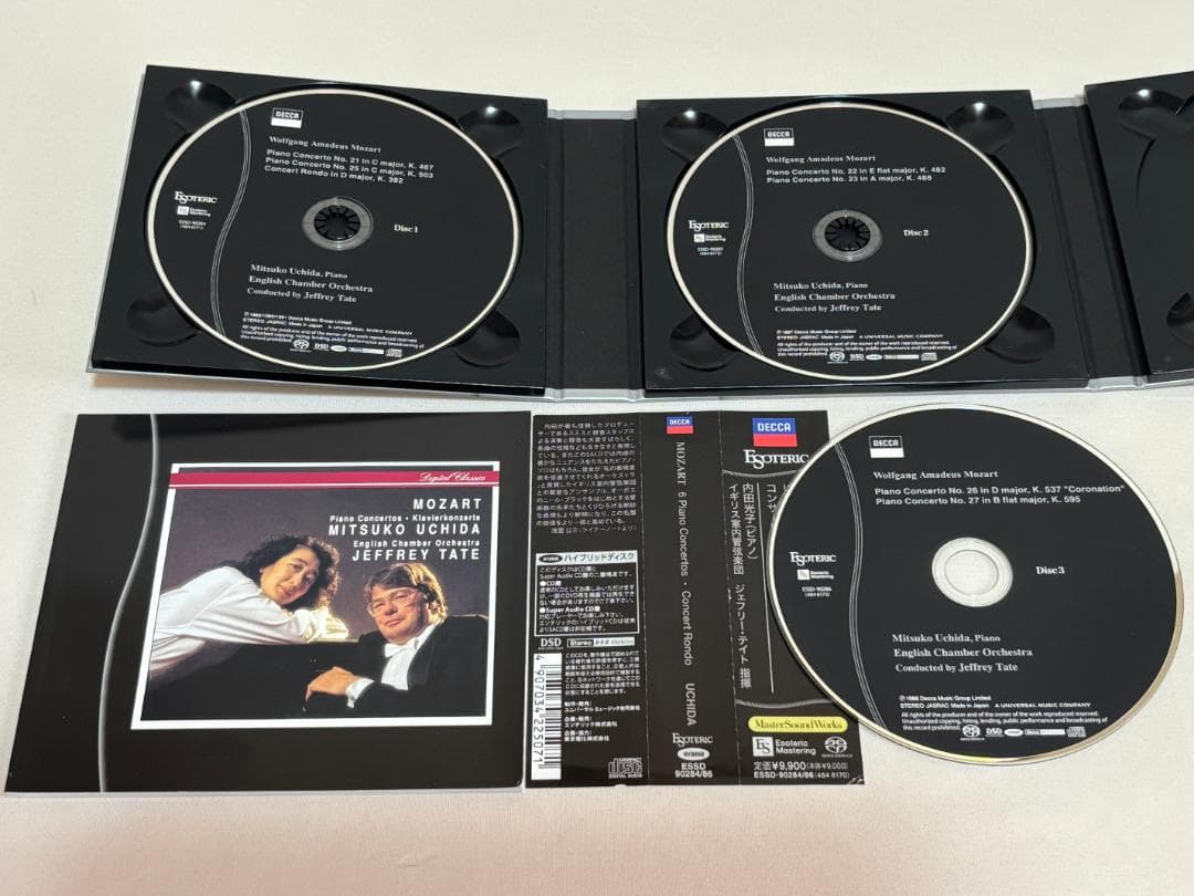 エソテリック　３SACD◇内田光子　モーツァルト：ピアノ協奏曲集　J.テイト