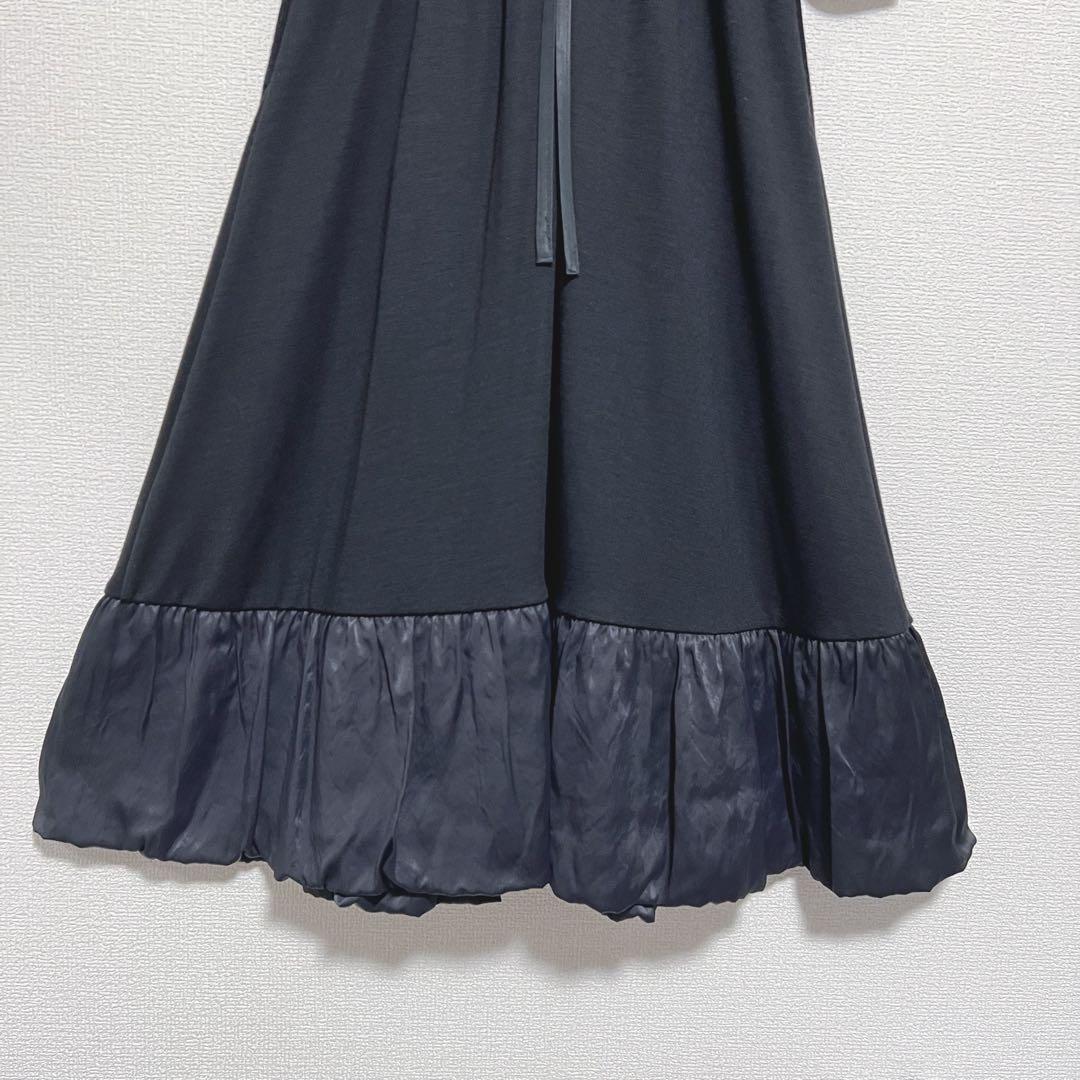 ボーダーズアットバルコニー ウールジャージーマキシドレス　ワンピース