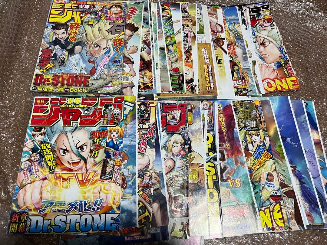Dr.STONE 表紙 カラーページ 少年ジャンプ 切り抜き 1〜165話
