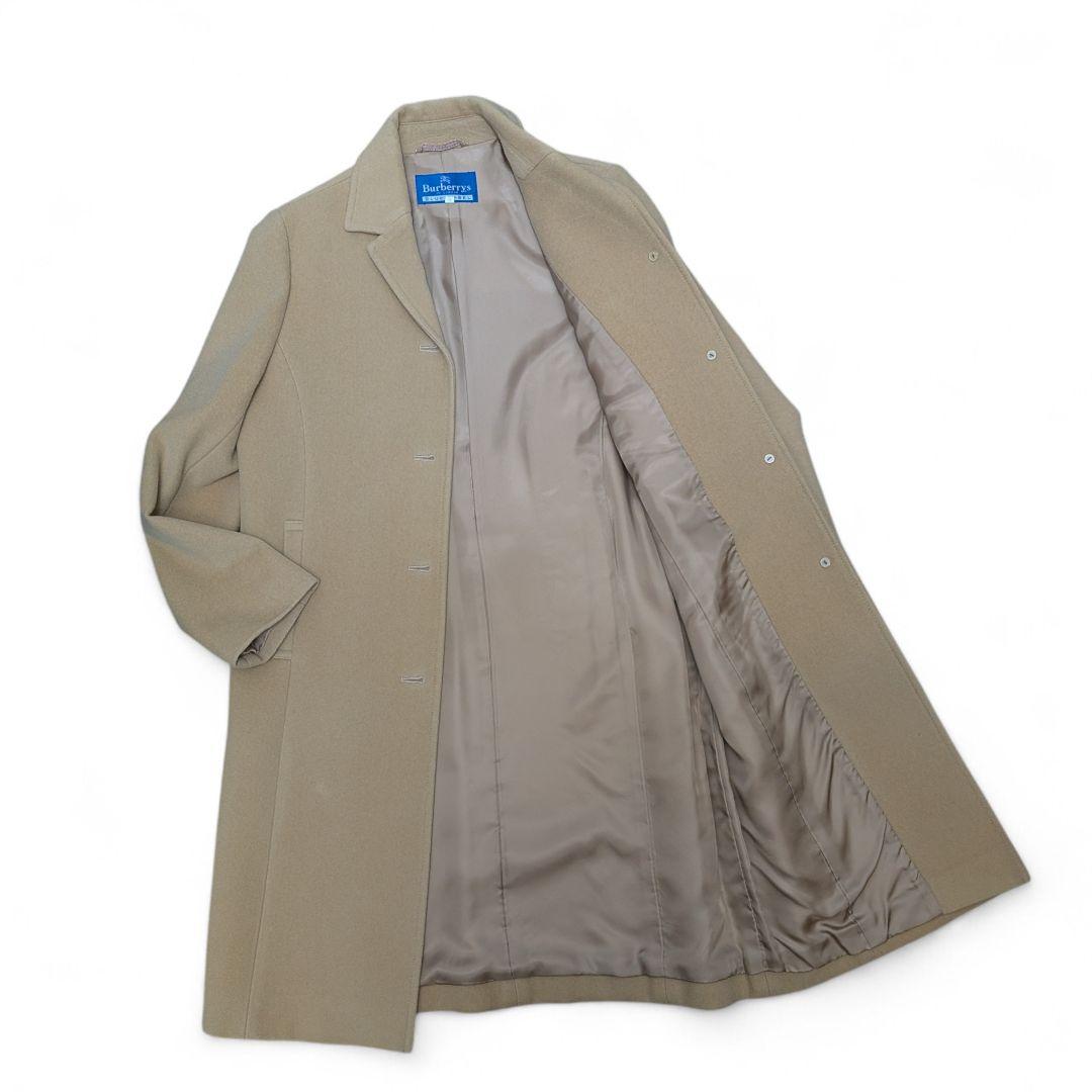 極美品 バーバリー チェスター ロングコート ウール キャメル ノバチェック