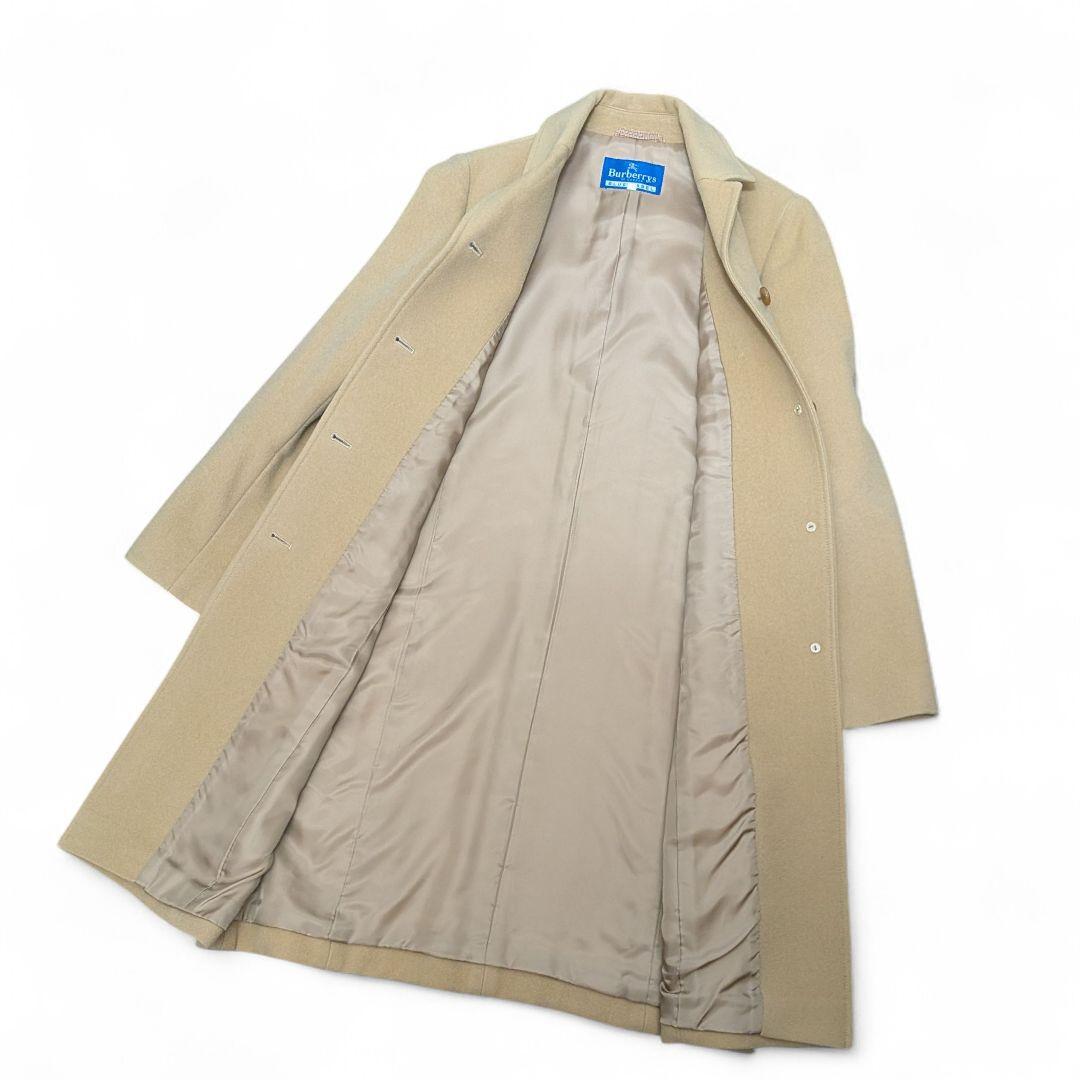 極美品 バーバリー チェスター ロングコート ウール キャメル ノバチェック