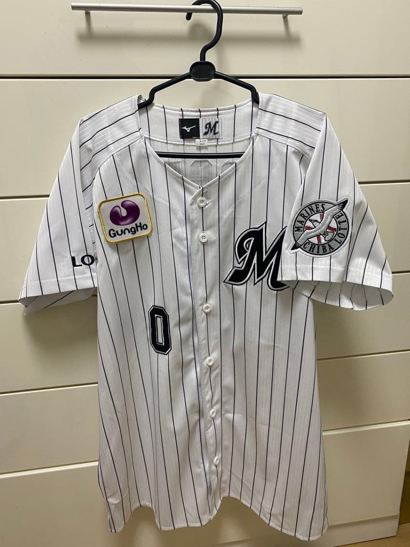 元千葉ロッテマリーンズ　荻野貴司選手　サイン入りユニフォーム　Lサイズ