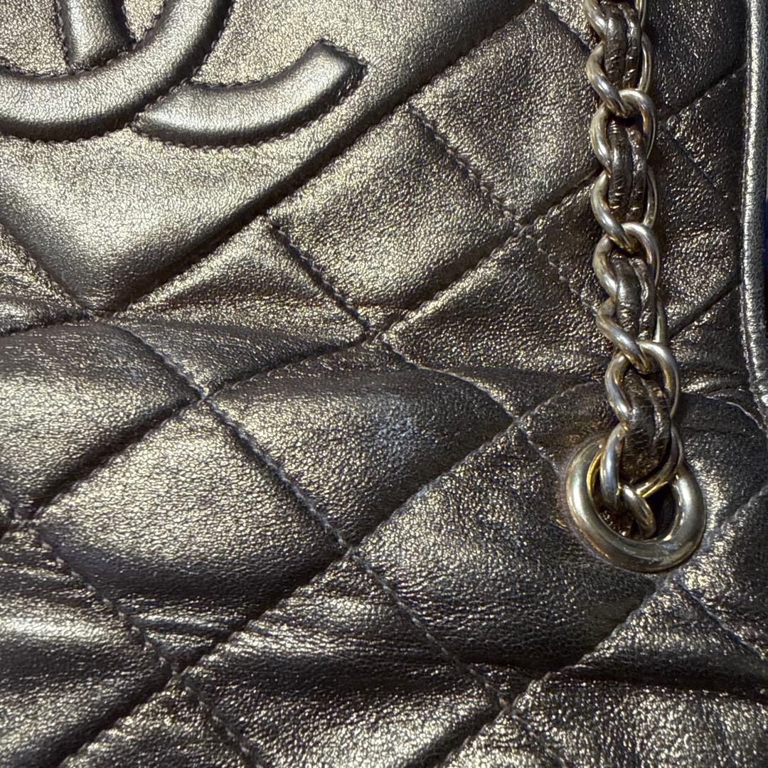 バッグ CHANEL Vintage Gold Leather Flap Bag