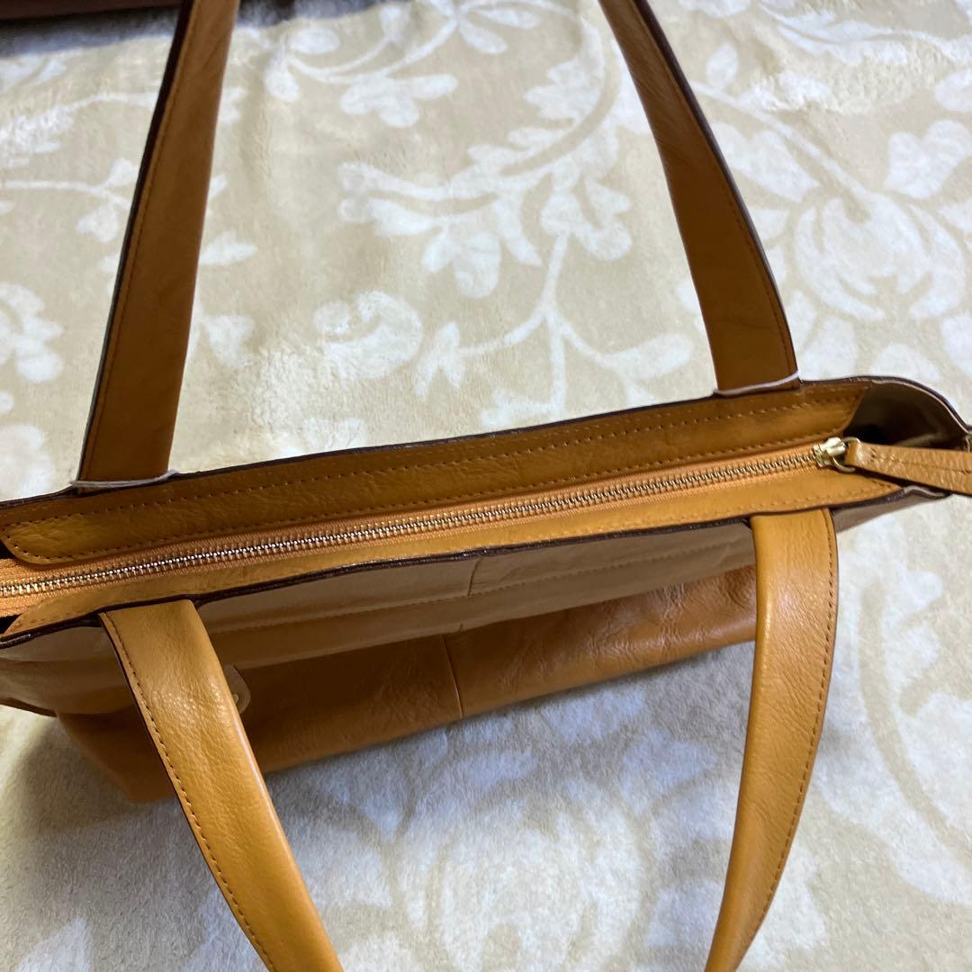 (新品)ダコタDakota本革トートバッグA4対応レディースバックマスタード
