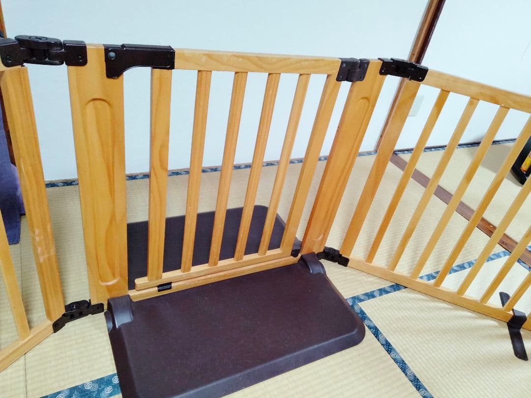 日本育児 木製パーテーション FLEX400-W ロングワイド ベビーゲート